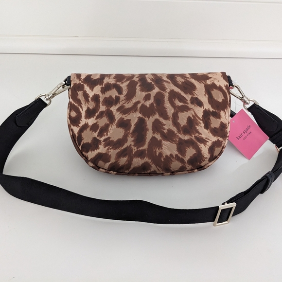 NWT! Kate Spade New York Taylor Leopard Medium Belt Bag In Natural - Picture 8 of 14